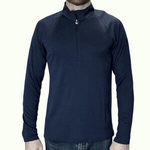 OVATION 1/4 ZIP Long Sleeve SHIRT in BLACK MENS size M NWT